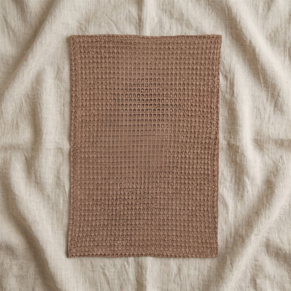 Waffle Tea Towel, Camel