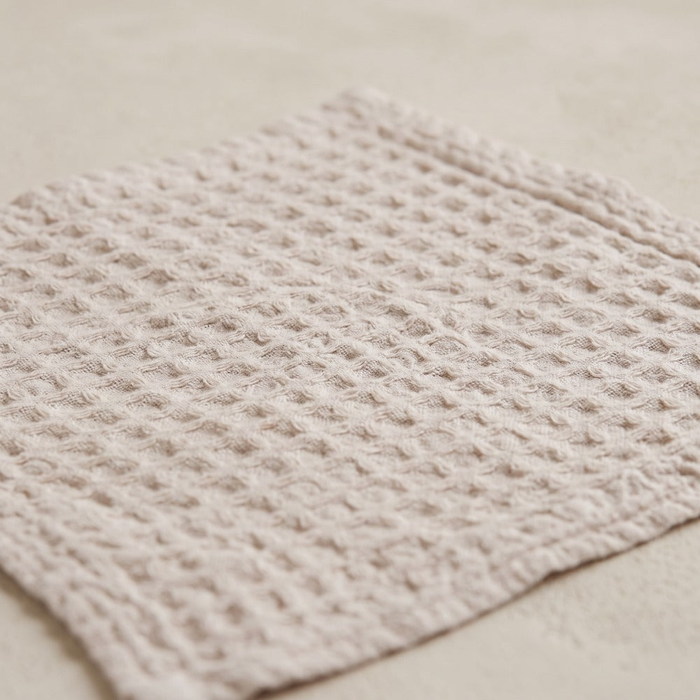 Waffle Tea Towel, Natural, styled at home