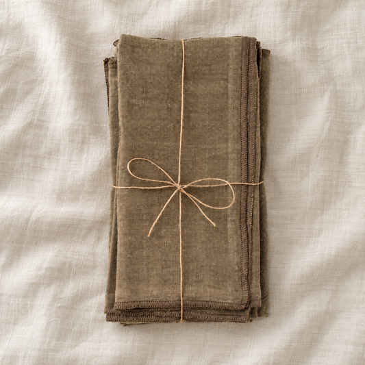 Stonewashed Napkins, Dusky Green