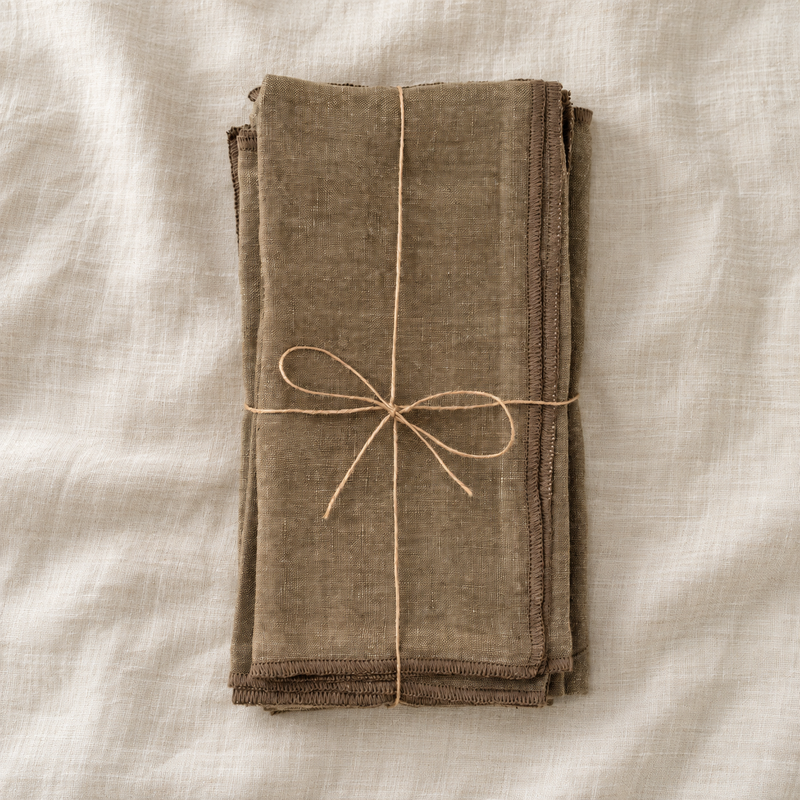Stonewashed Napkins, Dusky Green