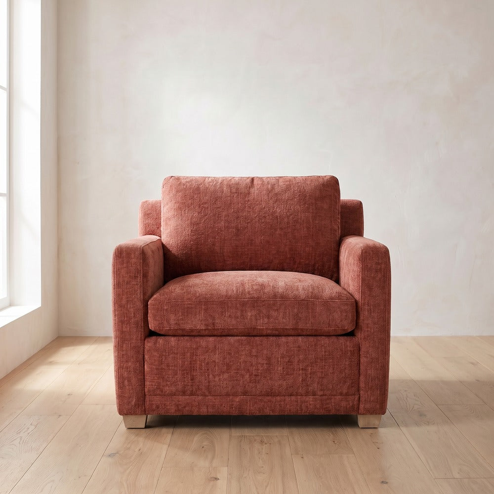 Sylvie Chair in Brick Chenille