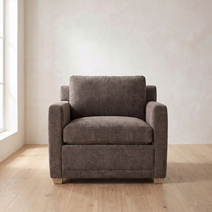 Sylvie Chair in Charcoal Brown Performance Chenille