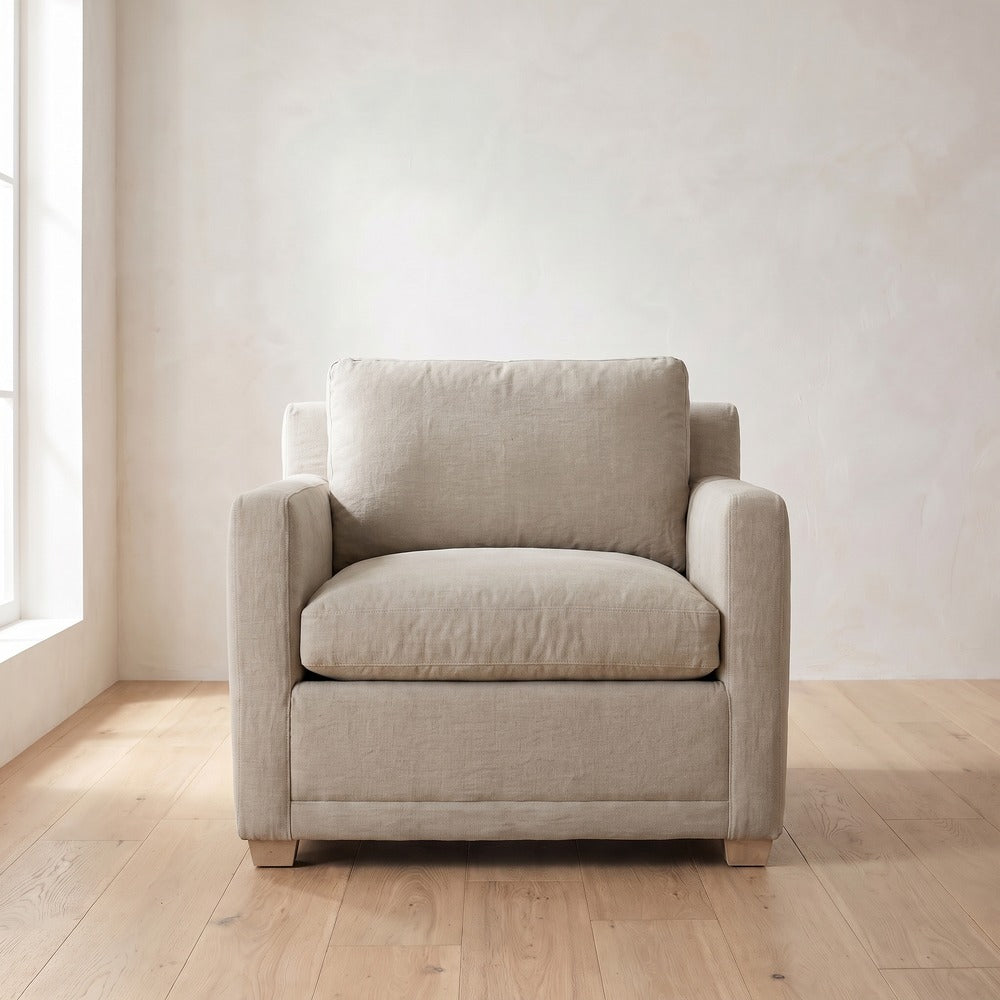 Sylvie Chair in Putty Linen