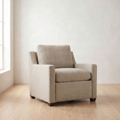 Sylvie Power Recliner in Natural Linen
