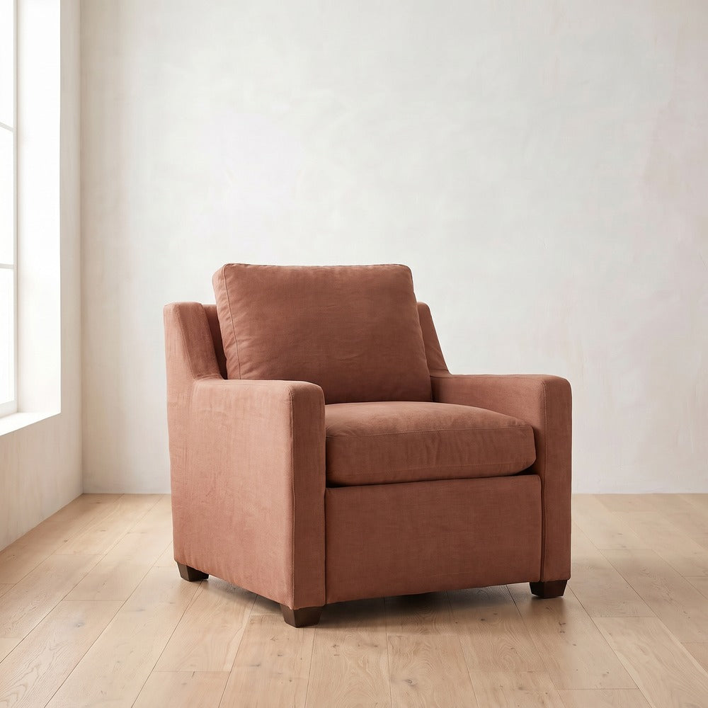 Sylvie Power Recliner in Terracotta Linen