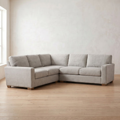 Sylvie Sleeper Sectional (L corner shown), styled at home