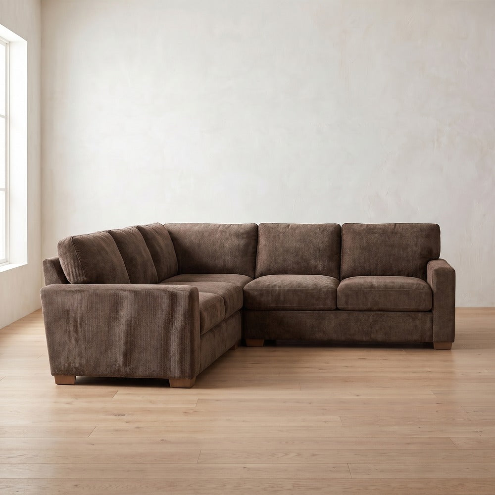 Sylvie Sleeper Sectional (L corner shown) in Bark Chenille
