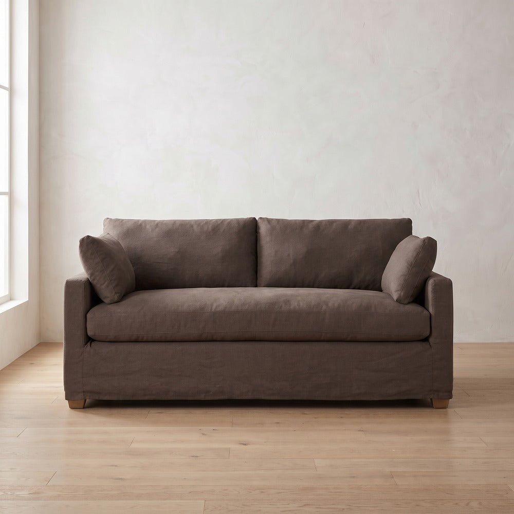 Sylvie Sleeper Sofa in Bark Linen