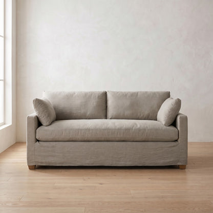 Sylvie Sleeper Sofa in Putty Linen