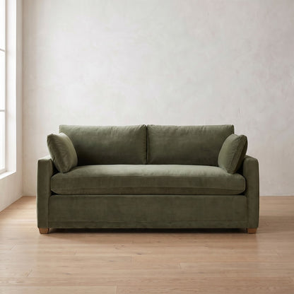 Sylvie Sleeper Sofa in Sage Velvet
