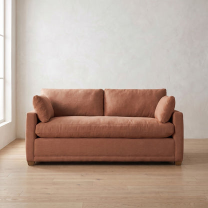 Sylvie Sleeper Sofa in Terracotta Linen