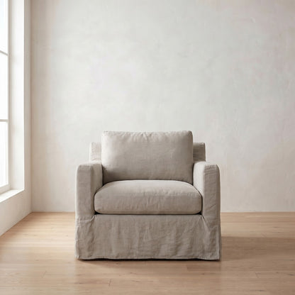 Sylvie Slipcover Chair in Natural Linen