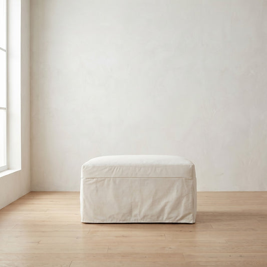 Sylvie Slipcover Ottoman