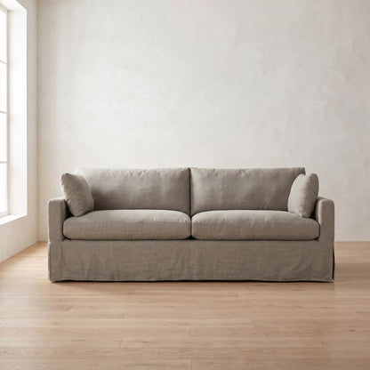 Sylvie Slipcover Sleeper Sofa in Putty Linen