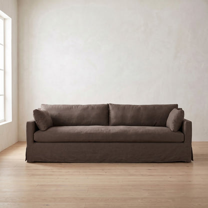 Sylvie Slipcover Sofa in Bark Linen
