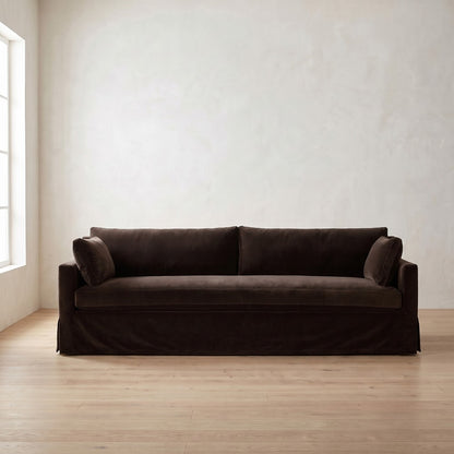 Sylvie Slipcover Sofa in Bark Velvet