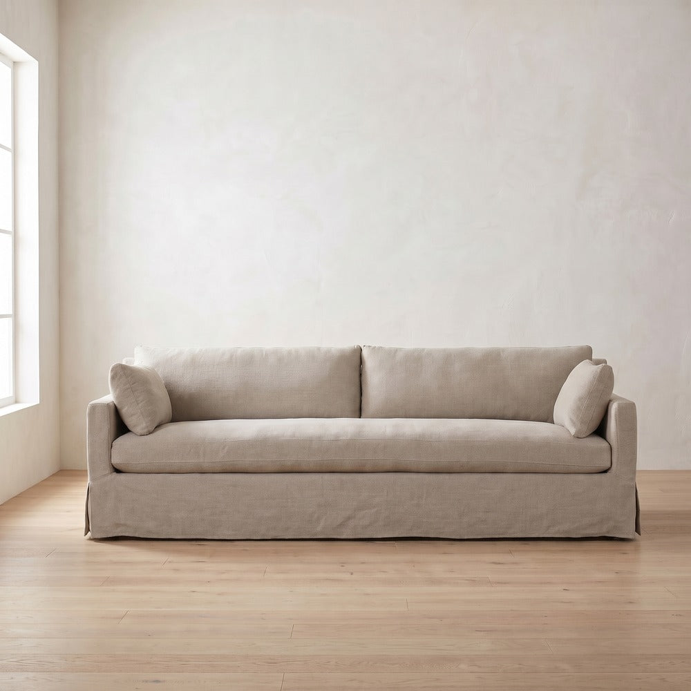 Sylvie Slipcover Sofa in Natural Linen