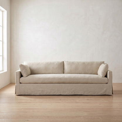 Sylvie Slipcover Sofa in Natural Performance Linen