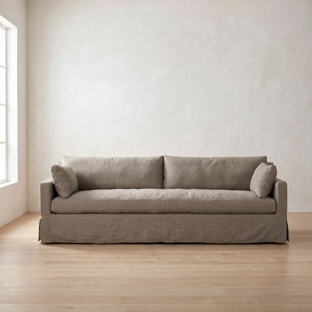 Sylvie Slipcover Sofa in Putty Linen