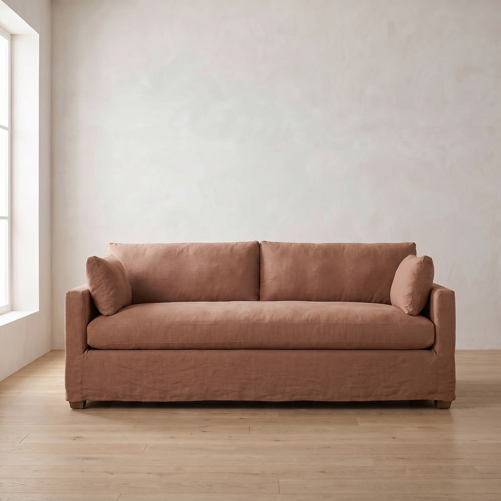 Sylvie Sofa in Terracotta Linen
