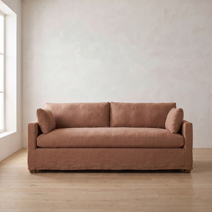 Sylvie Sofa in Terracotta Linen