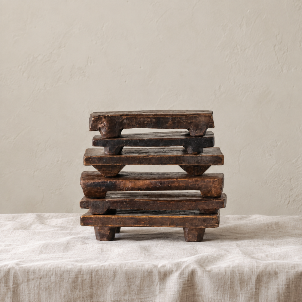 Timeworn Wood Pedestal
