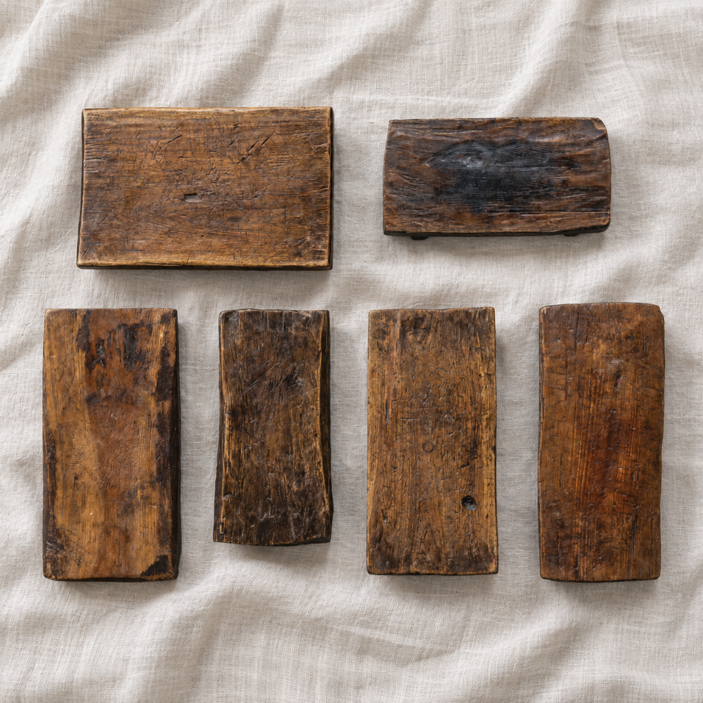 Timeworn Wood Pedestal