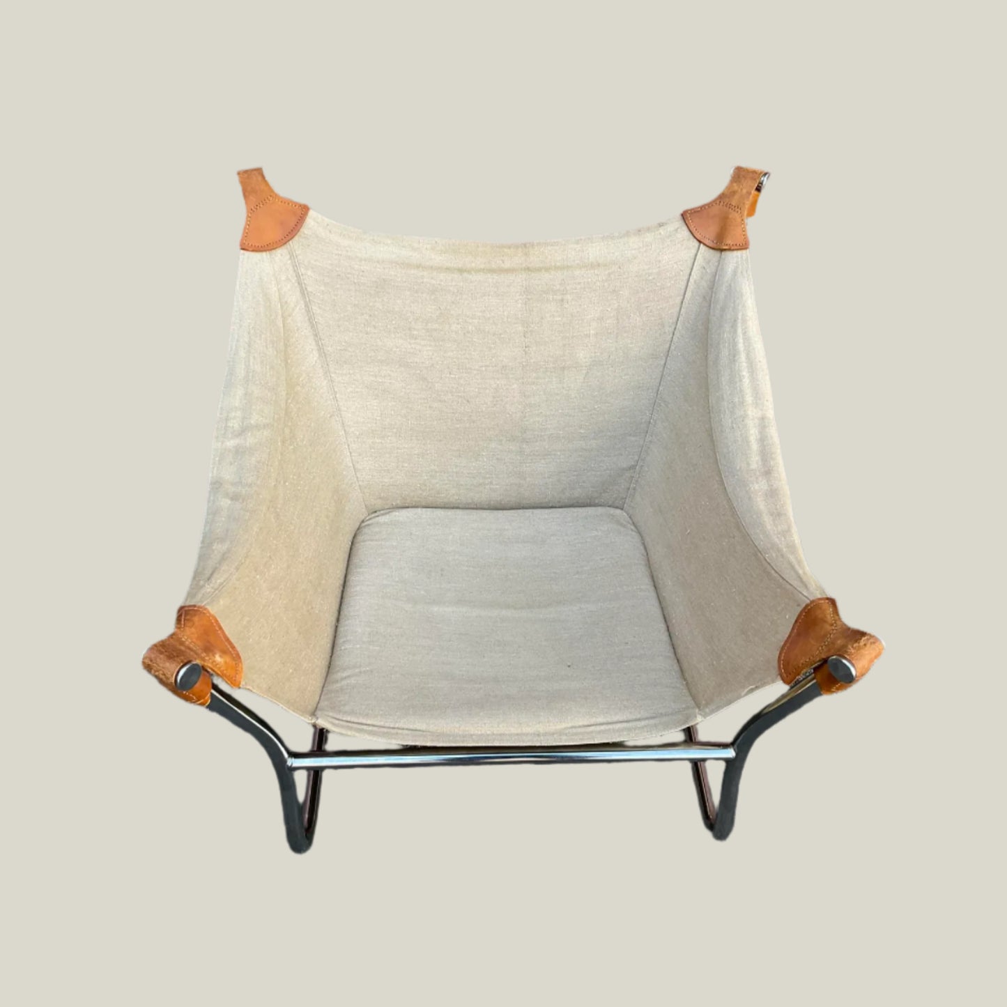 Vintage Leather Sling Chair