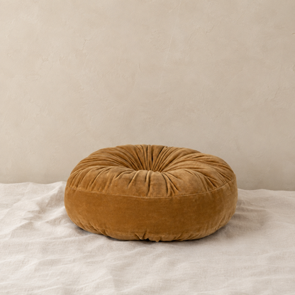 Velvet Tufted Round Pillow - 14"x14"