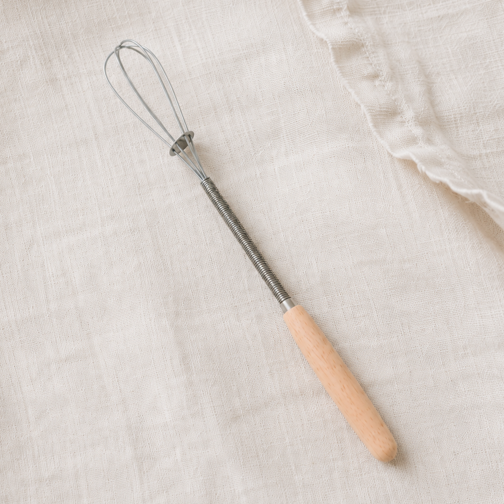 Vintage Wood Handle Mini Whisk