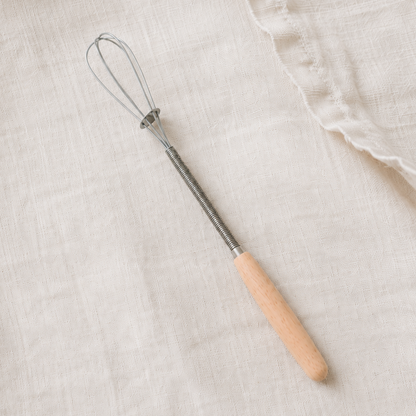 Vintage Wood Handle Mini Whisk