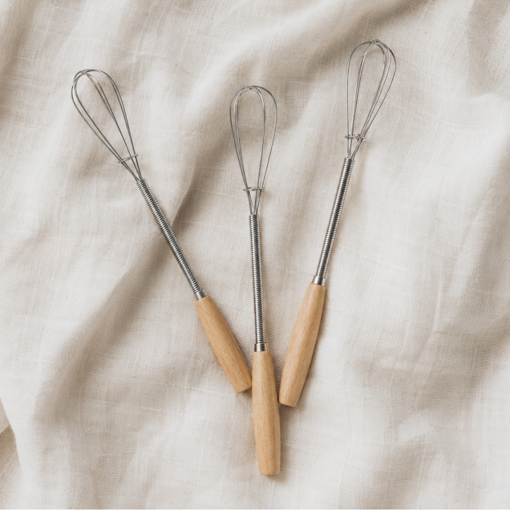 Vintage Wood Handle Mini Whisk