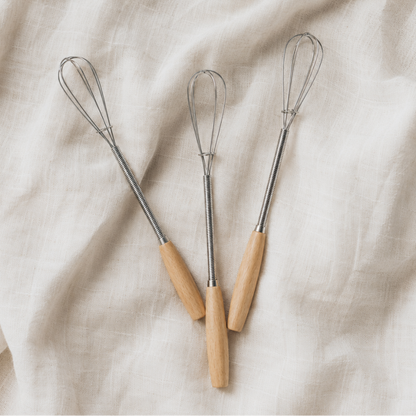 Vintage Wood Handle Mini Whisk