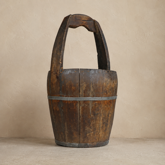 Vintage Wood-Handled Well Bucket