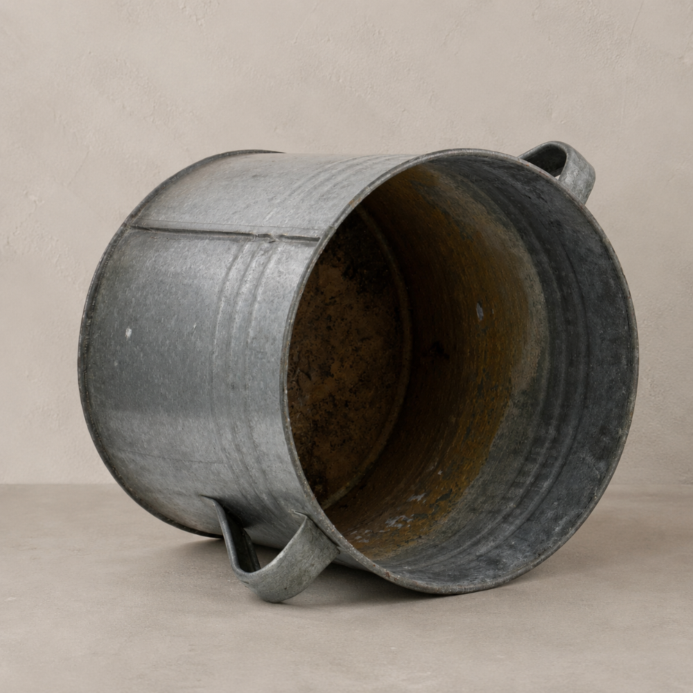 Vintage Zinc Drum Tub