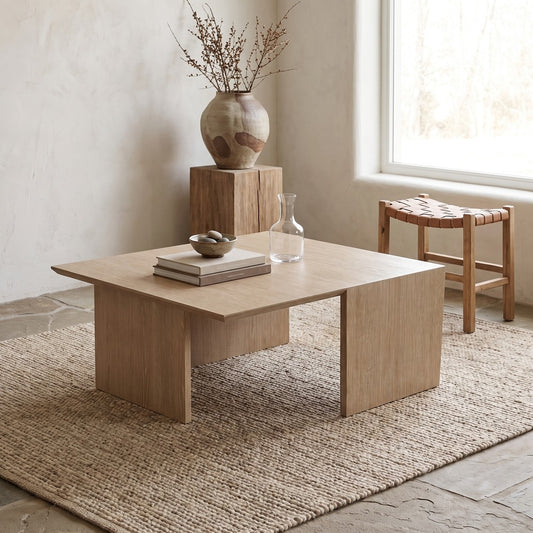 White Oak Coffee Table, styled at home