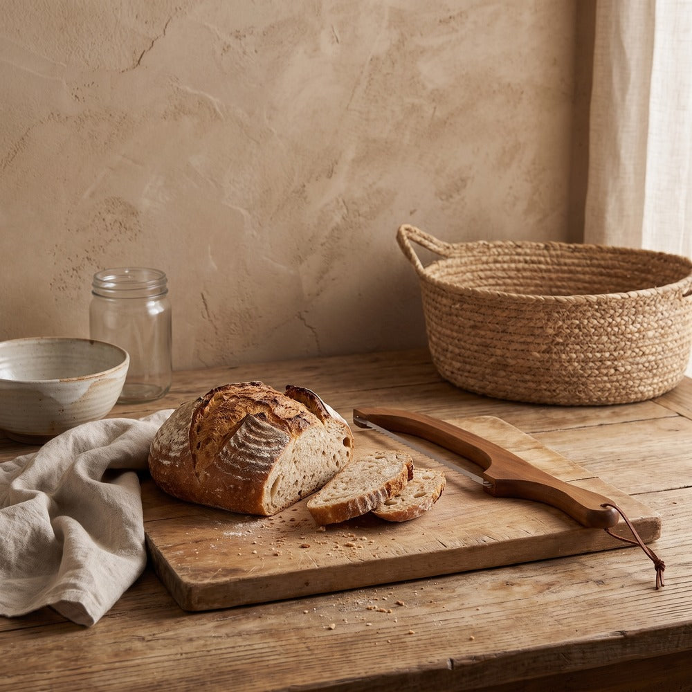 Bread Bow Knife, styled at home